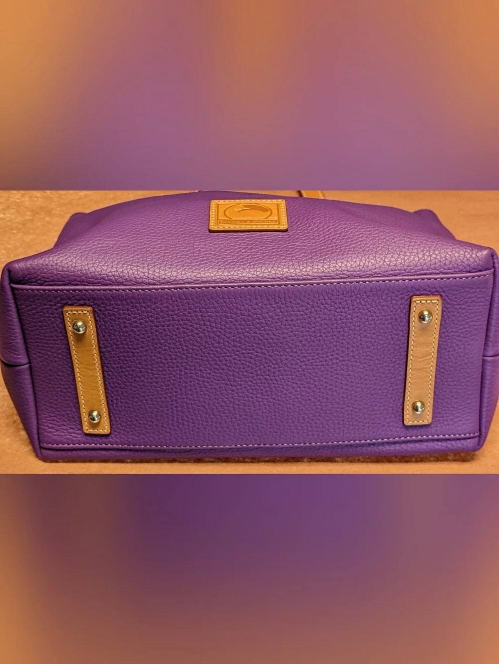 Dooney & Bourke Leather Tote Bag - Purple - Used